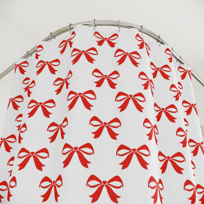 Shower Curtains Girlie Bow Red