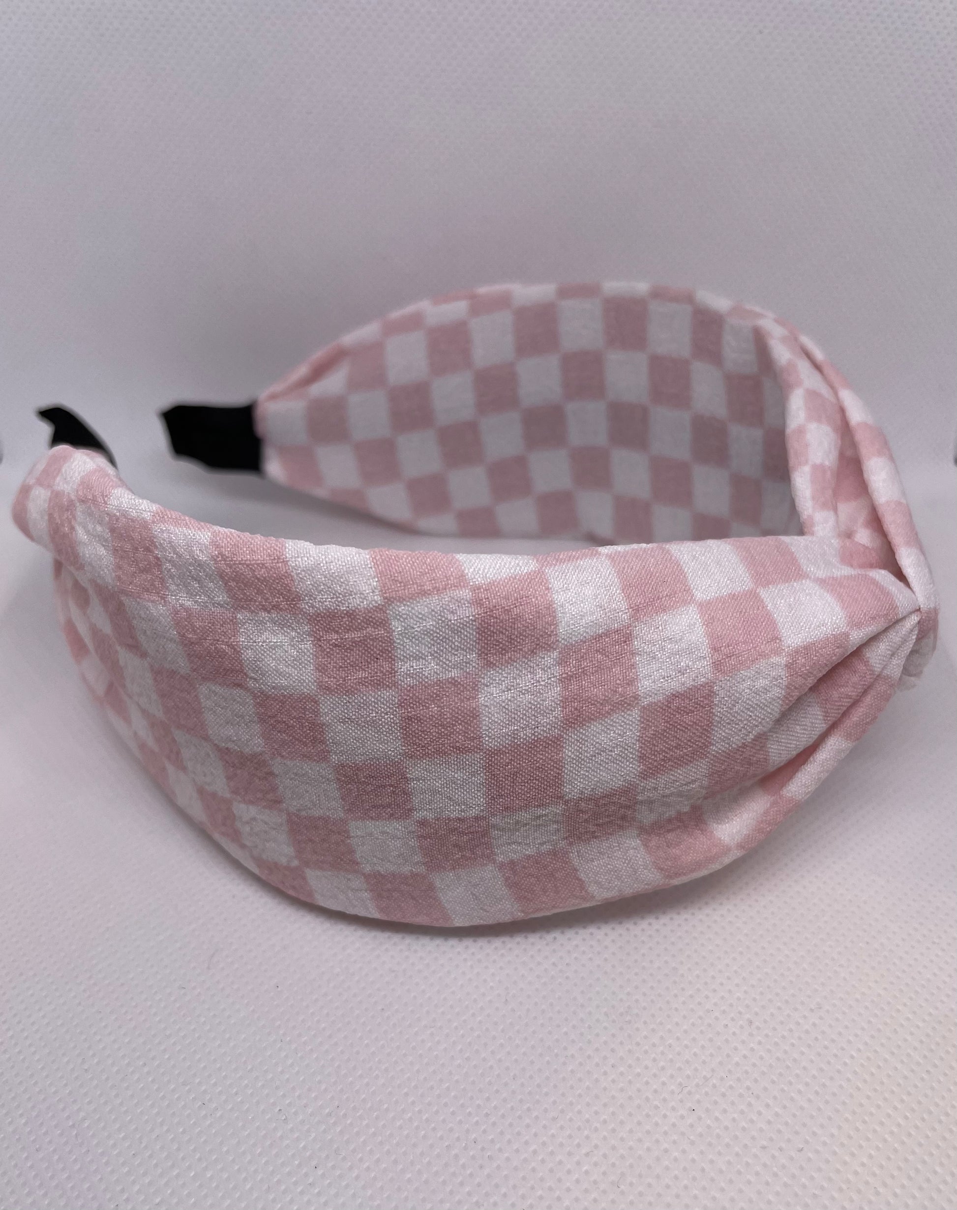 Pink Checkered Headband - Southern Chic Magnolias, LLC