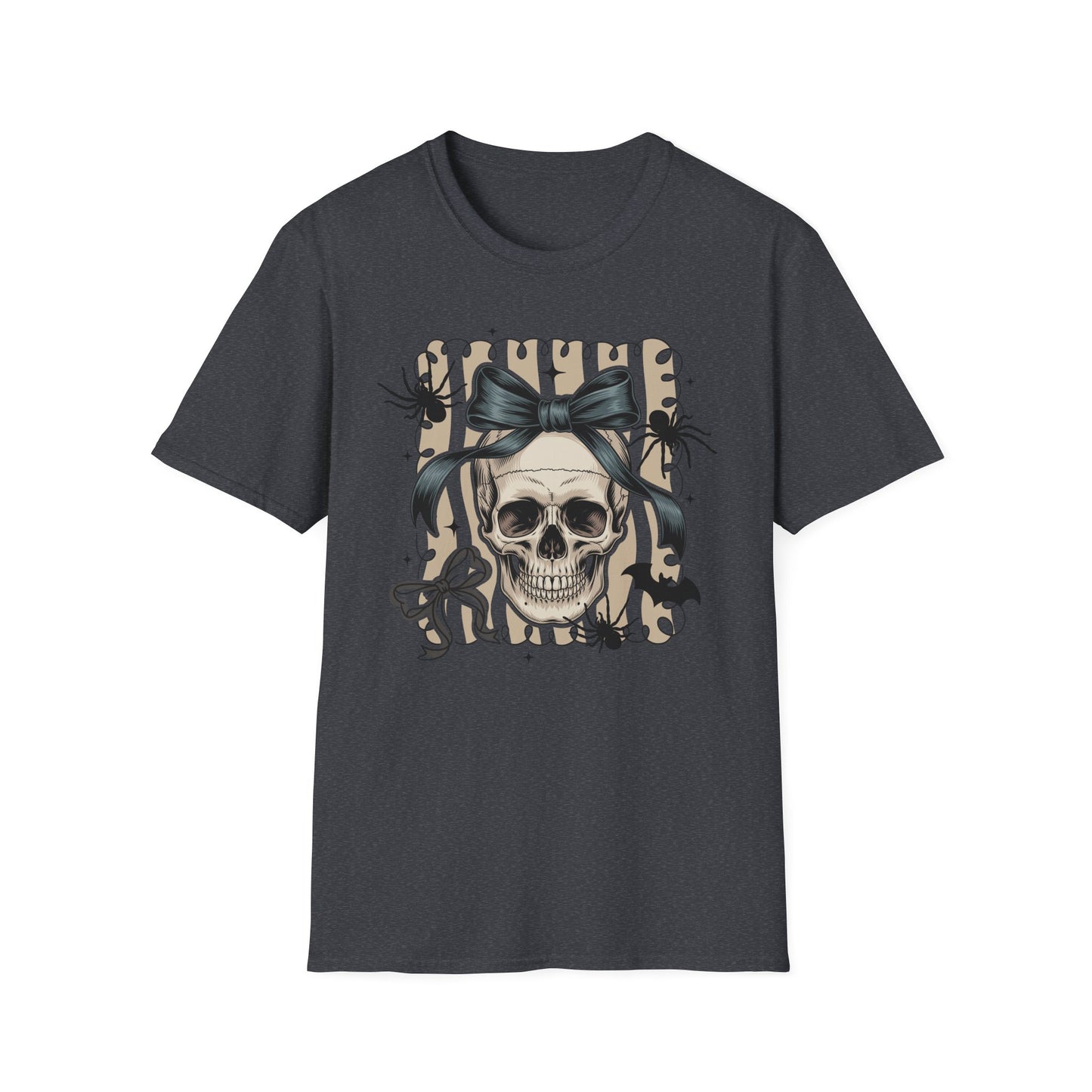 Skull Coquette Bow Unisex Softstyle T-Shirt
