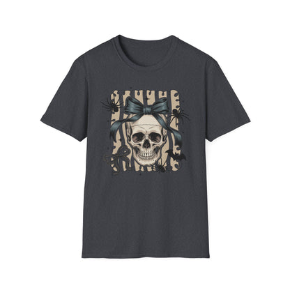 Skull Coquette Bow Unisex Softstyle T-Shirt