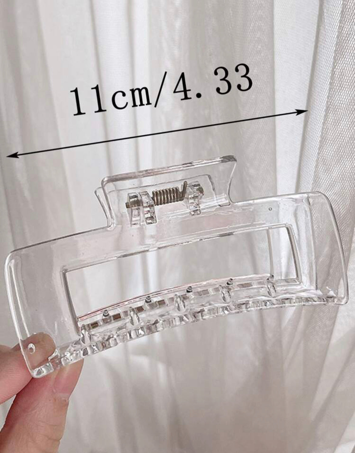 Clear Rectangular Claw Clip - Southern Chic Magnolias, LLC