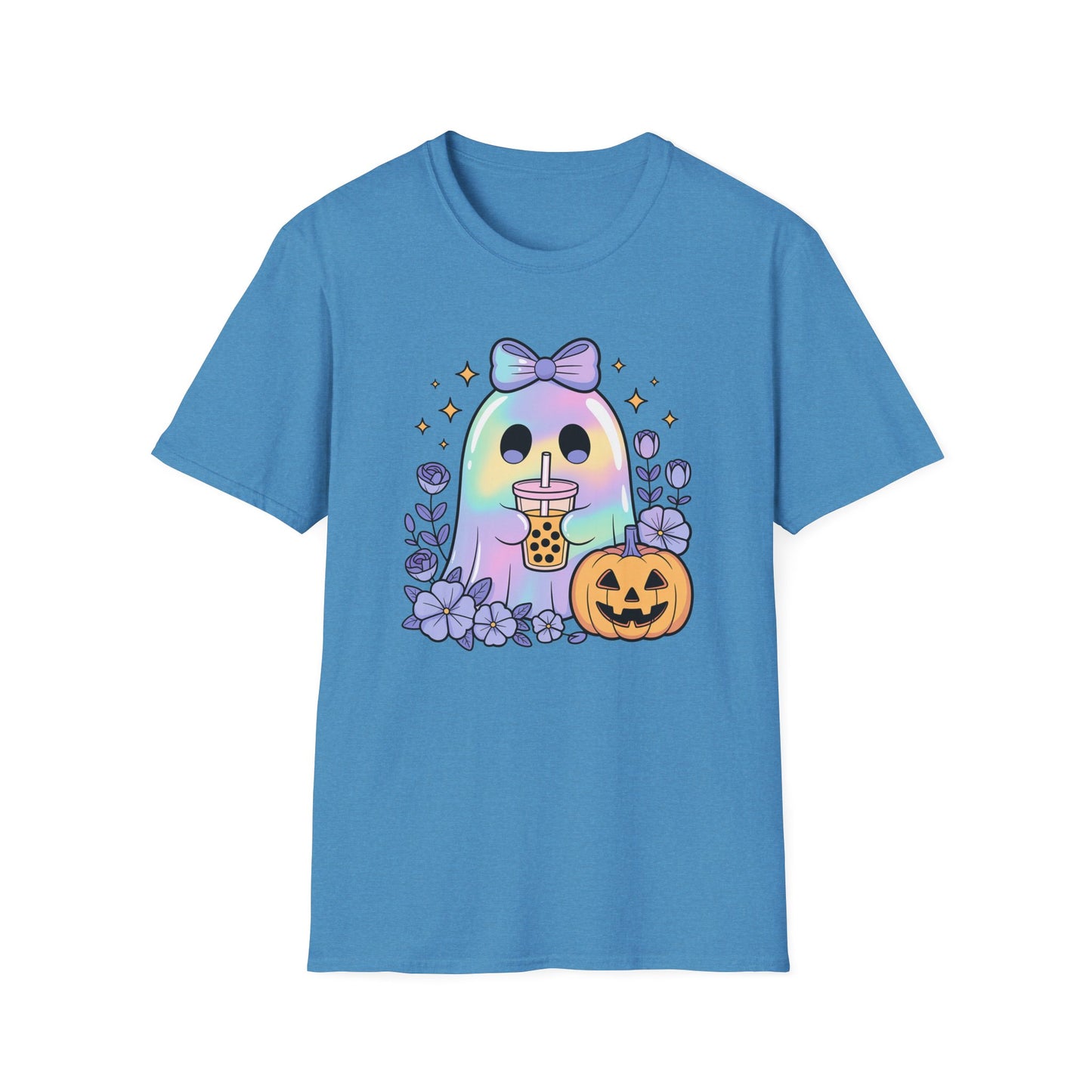 Iridescent Ghost with Coffee Unisex Softstyle T-Shirt