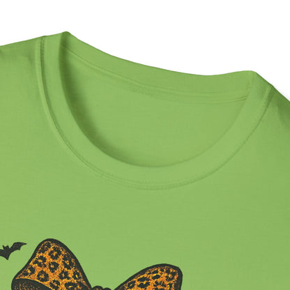 Leopard Bow Pumpkins Unisex Softstyle T-Shirt
