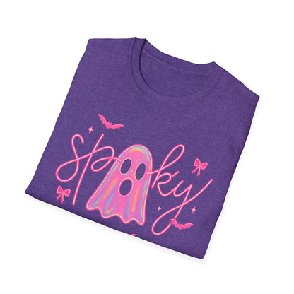 Spooky Pink Ghost Unisex Softstyle T-Shirt