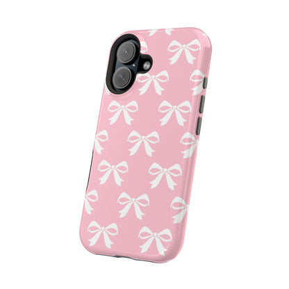 Magnetic Tough Cases Girlie Bow Pink Solid