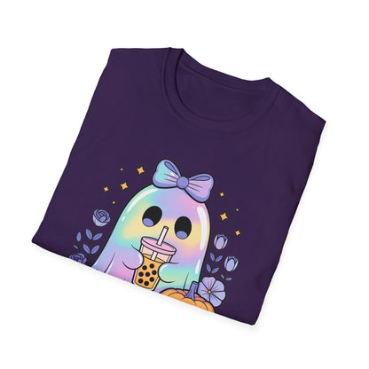 Iridescent Ghost with Coffee Unisex Softstyle T-Shirt