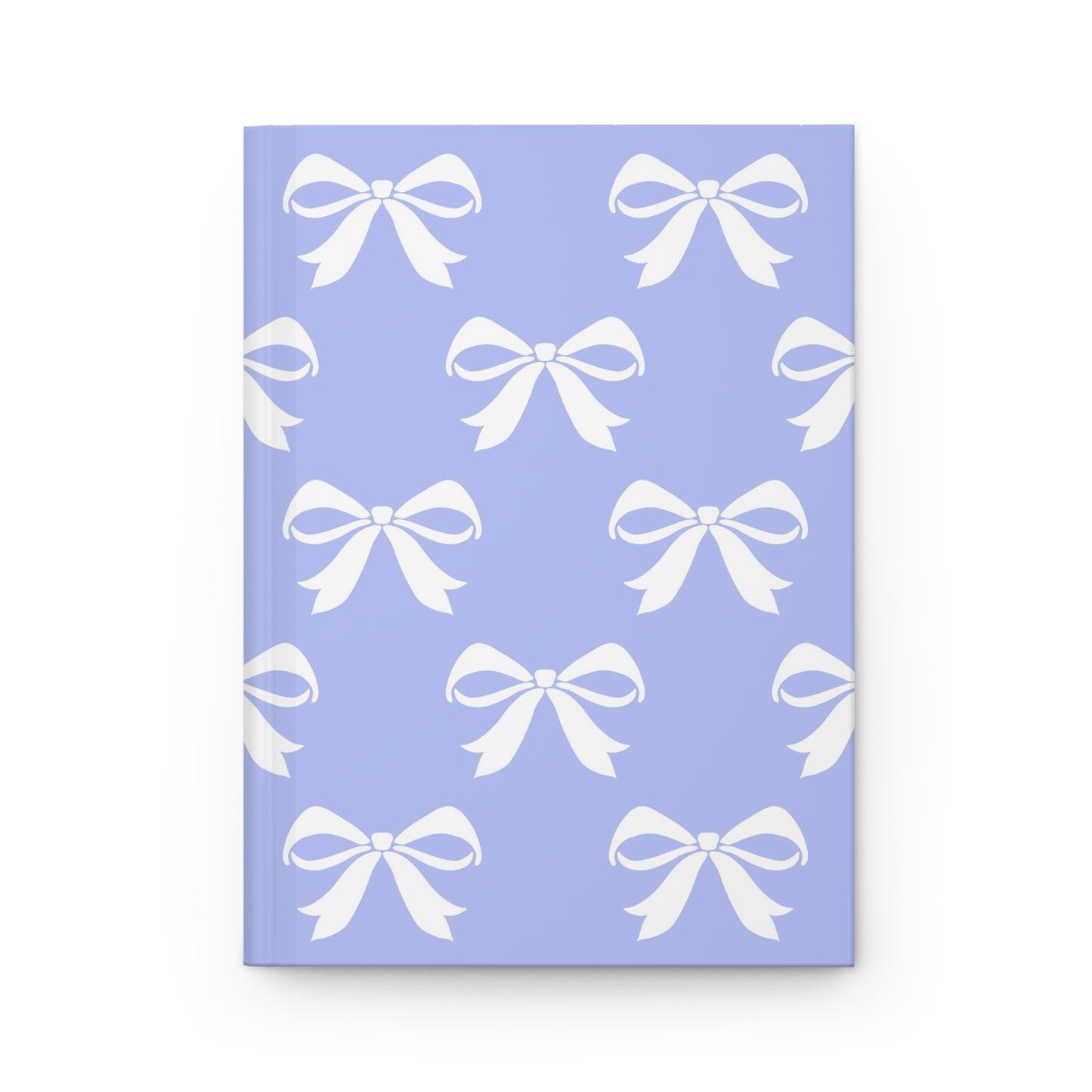 Hardcover Journal Matte Girlie Bow Blue Solid