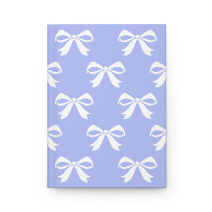 Hardcover Journal Matte Girlie Bow Blue Solid