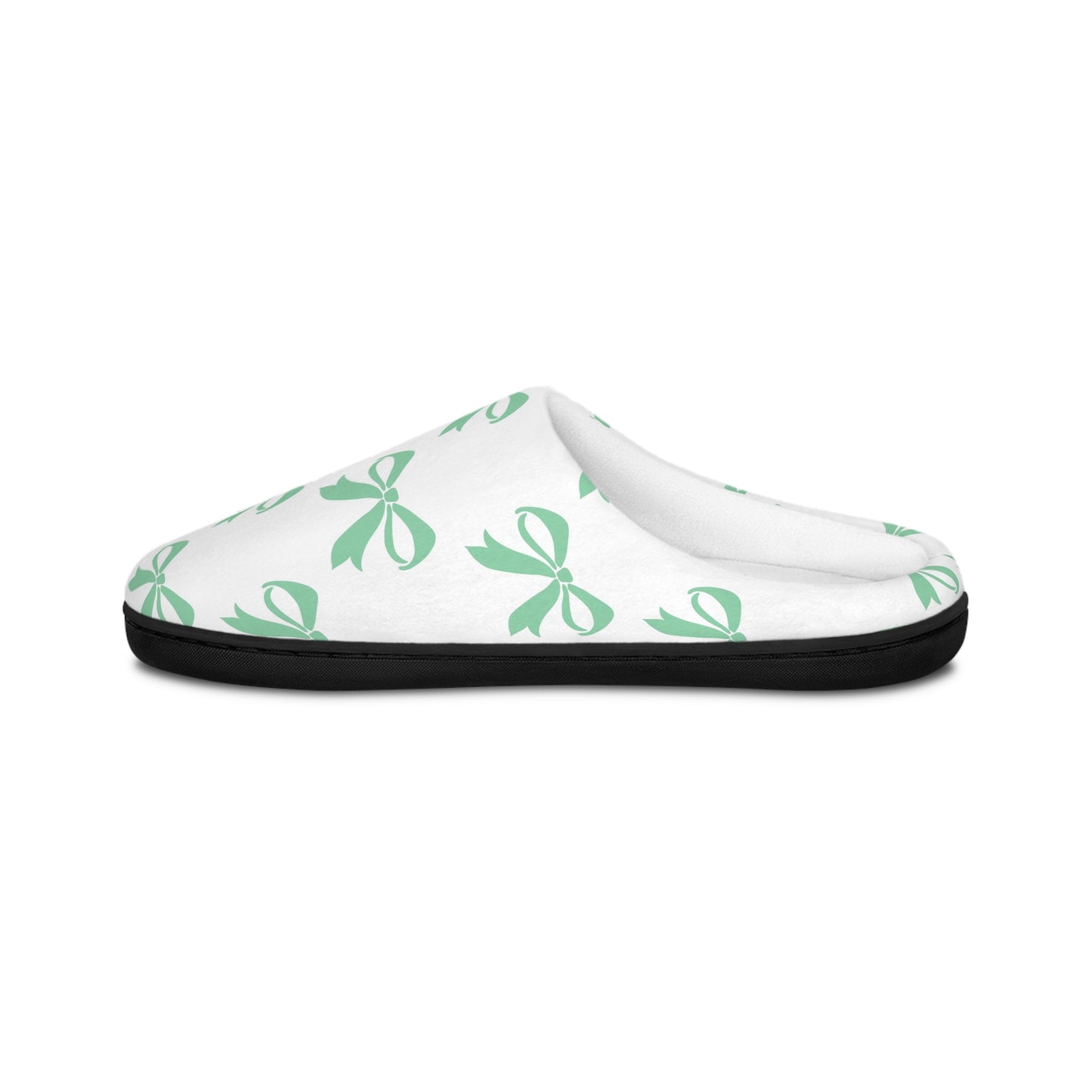 Women's Indoor Slippers Girlie Bow Green
