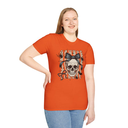 Skull Coquette Bow Unisex Softstyle T-Shirt
