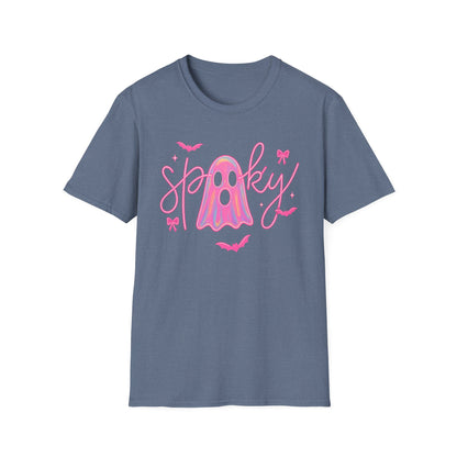 Spooky Pink Ghost Unisex Softstyle T-Shirt