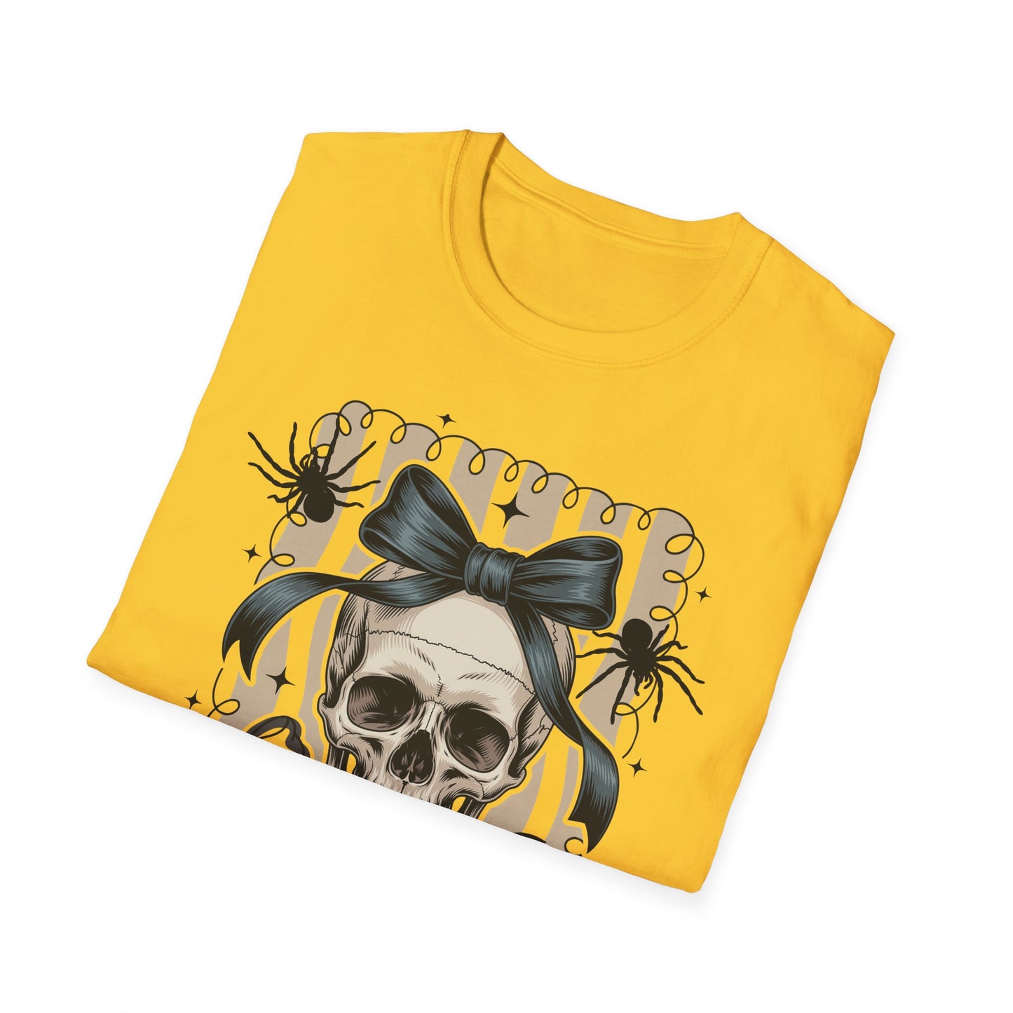 Skull Coquette Bow Unisex Softstyle T-Shirt
