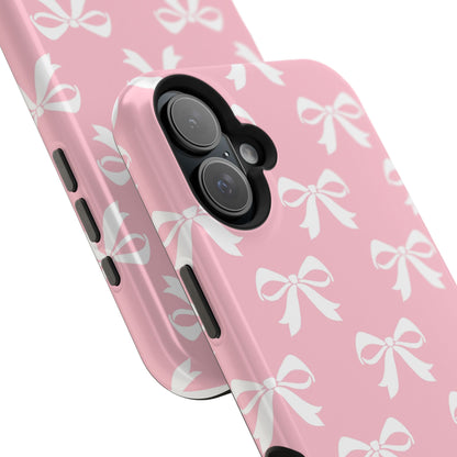 Magnetic Tough Cases Girlie Bow Pink Solid