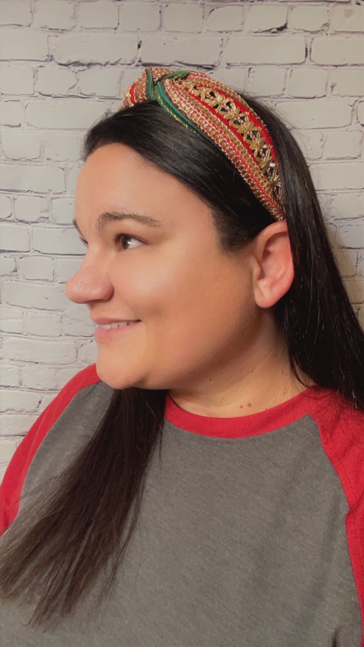 Metallic Christmas Top Knot Headband - Southern Chic Magnolias, LLC