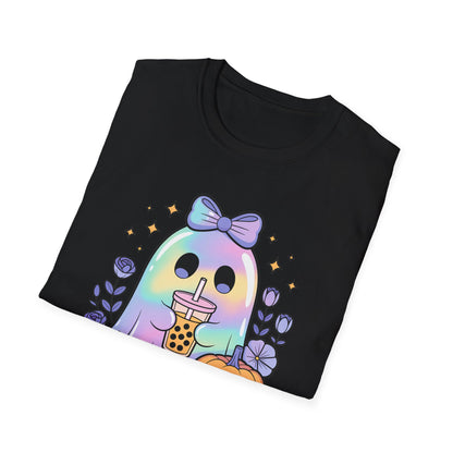 Iridescent Ghost with Coffee Unisex Softstyle T-Shirt