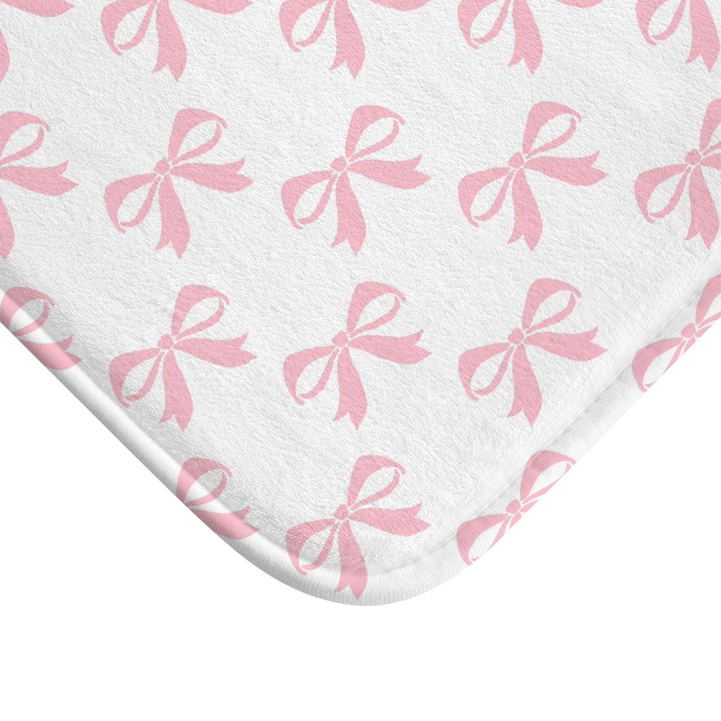 Bath Mat Girlie Bow Pink