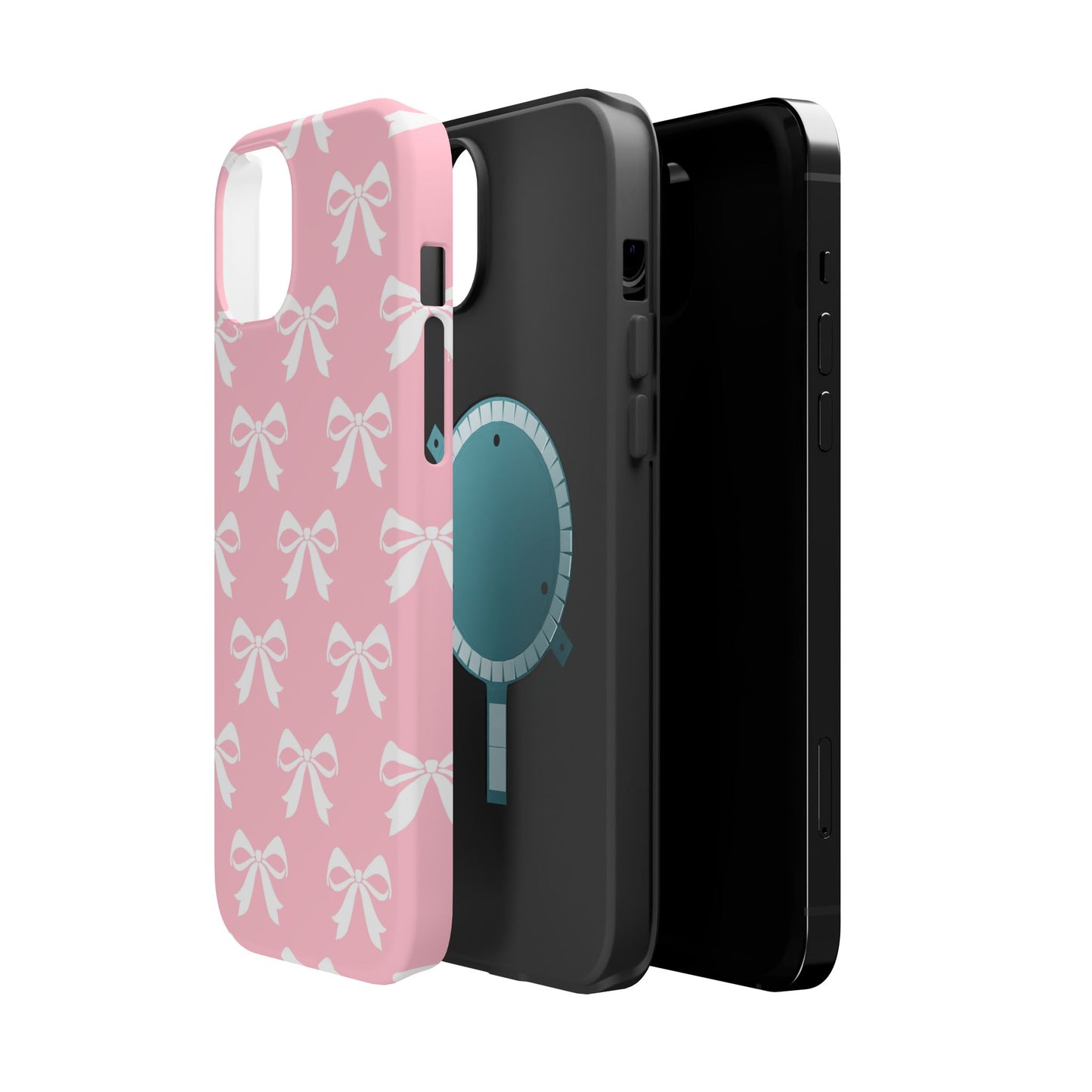Magnetic Tough Cases Girlie Bow Pink Solid