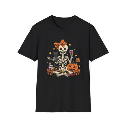 Coquette Bow Skeleton Unisex Softstyle T-Shirt