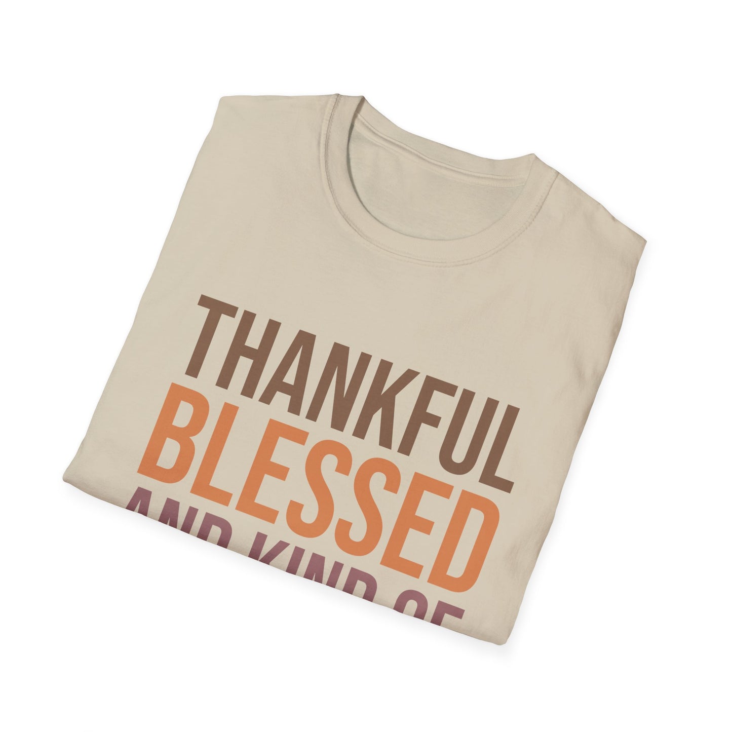 Thankful Blessed Mess Unisex Softstyle T-Shirt