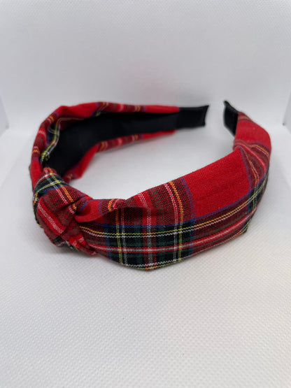 Red Plaid Headband - Southern Chic Magnolias, LLC