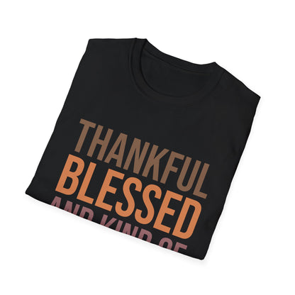Thankful Blessed Mess Unisex Softstyle T-Shirt