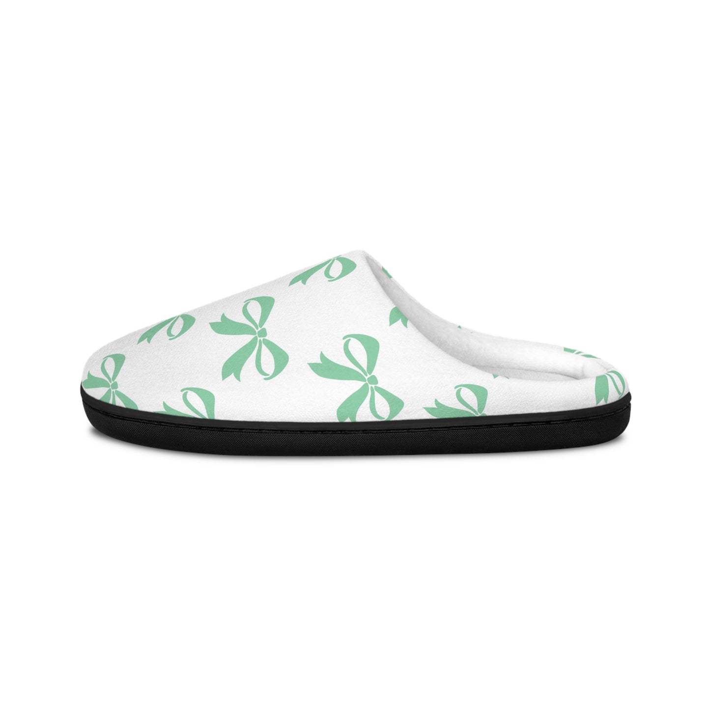 Women's Indoor Slippers Girlie Bow Green