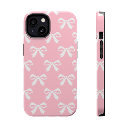 Magnetic Tough Cases Girlie Bow Pink Solid