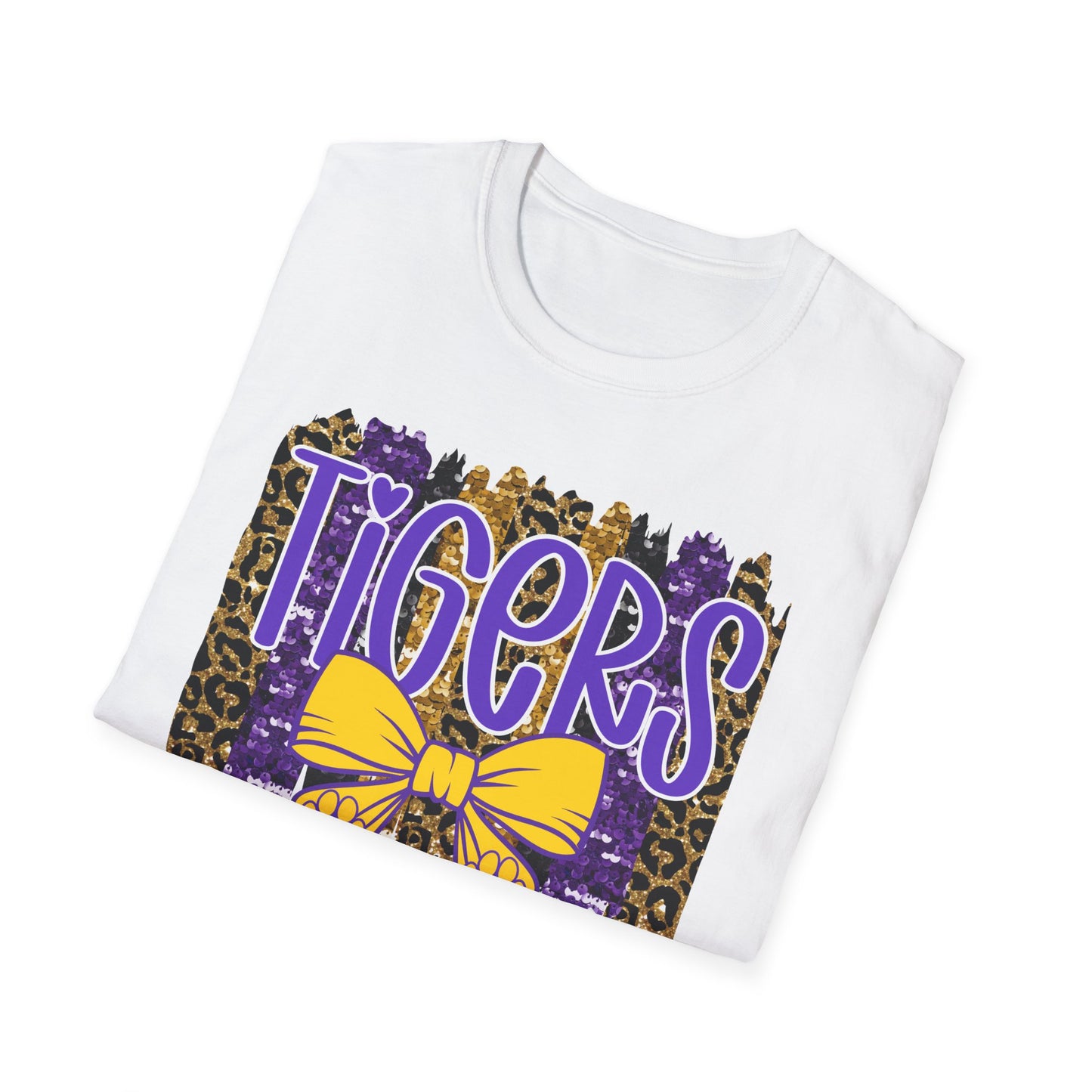 Tigers Brush Bow Unisex Softstyle T-Shirt