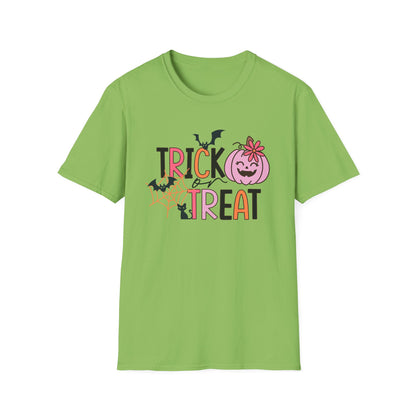 Trick Or Treat Pink Pumpkin Unisex Softstyle T-Shirt