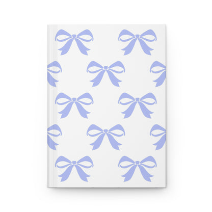 Hardcover Journal Matte Girlie Bow Blue