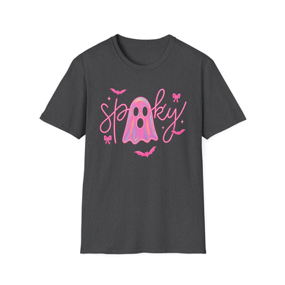 Spooky Pink Ghost Unisex Softstyle T-Shirt
