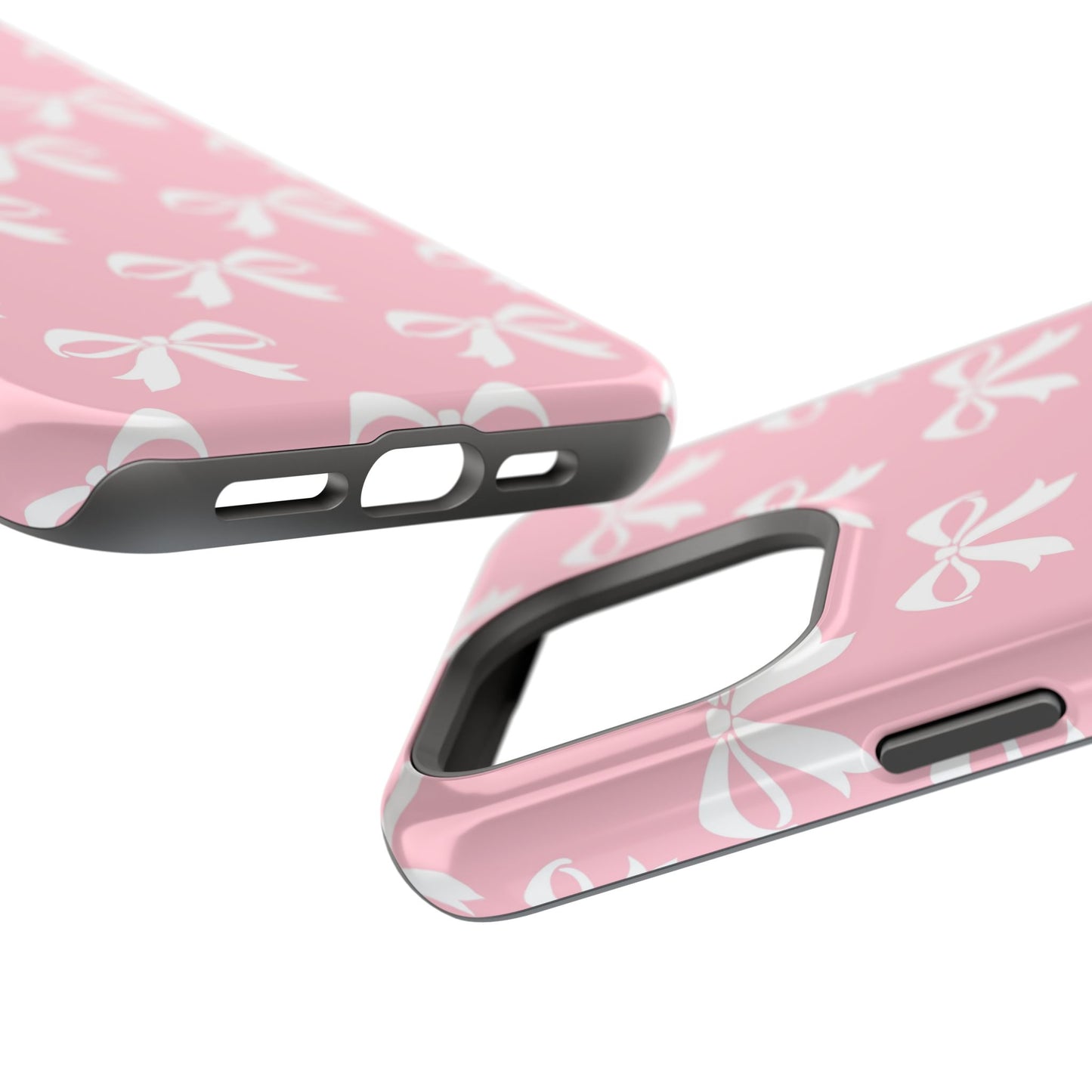 Magnetic Tough Cases Girlie Bow Pink Solid