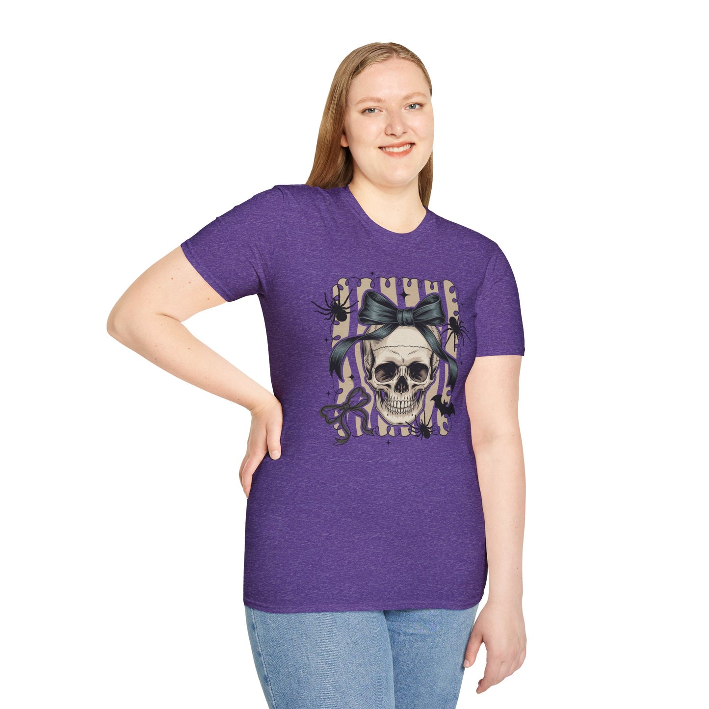 Skull Coquette Bow Unisex Softstyle T-Shirt