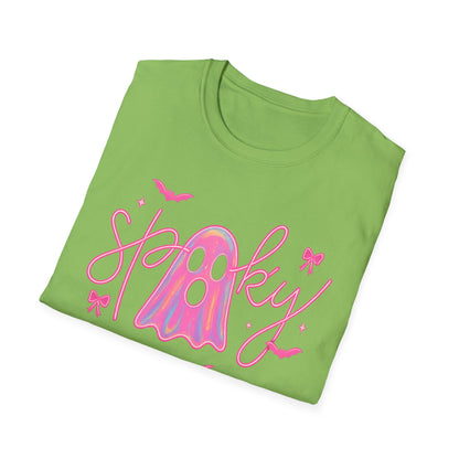 Spooky Pink Ghost Unisex Softstyle T-Shirt