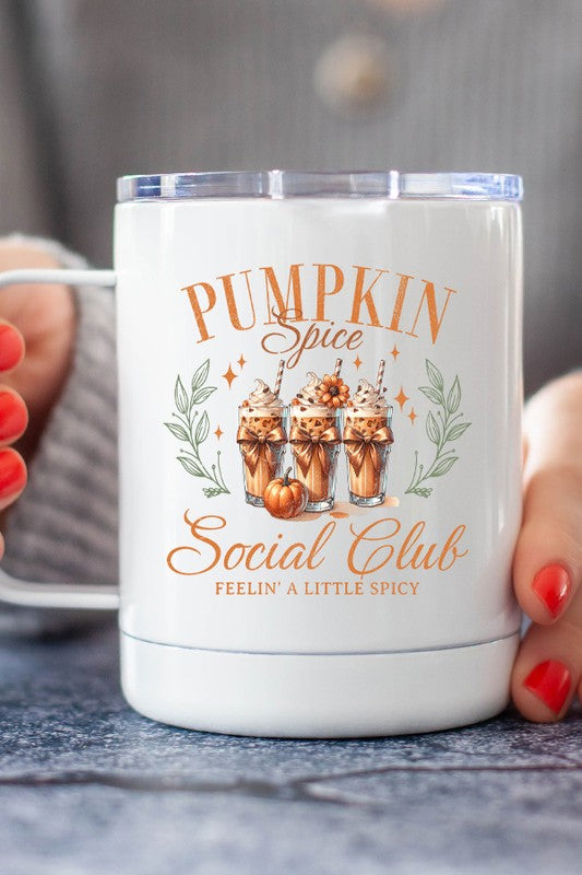 Fall Pumpkin Spice Social Club Travel Cup