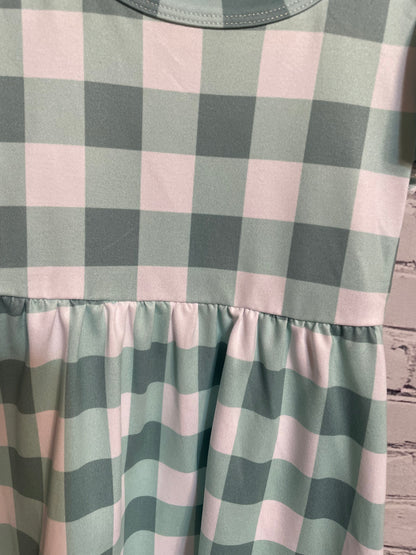 Baby Girls Plaid Green Pearl Dress - Southern Chic Magnolias, LLC