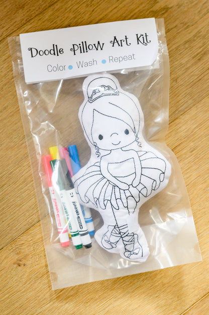 Ballerina Doodle Coloring Activity Doll - Southern Chic Magnolias, LLC