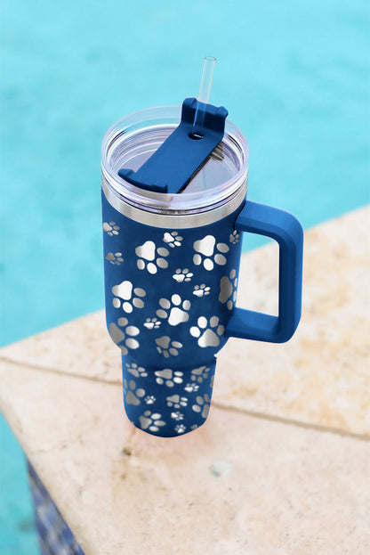 Blue Paw Print Stainless Steel Tumbler - Southern Chic Magnolias, LLC