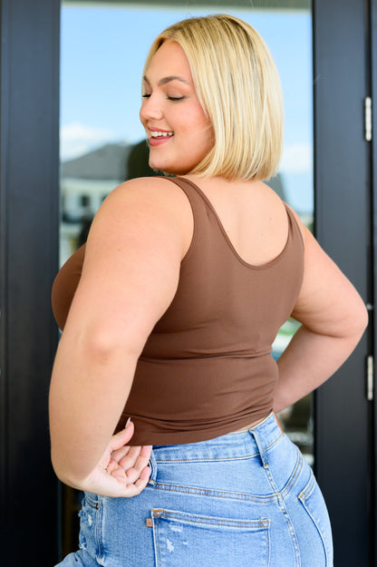 Carefree Seamless Reversible Tank in Brown - Southern Chic Magnolias, LLC