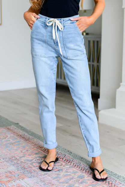 Cooper High Rise Vintage Denim Jogger - Southern Chic Magnolias, LLC