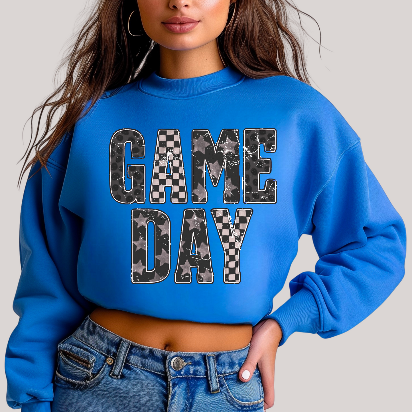 Edgy Gameday in Blue Sweatshirt