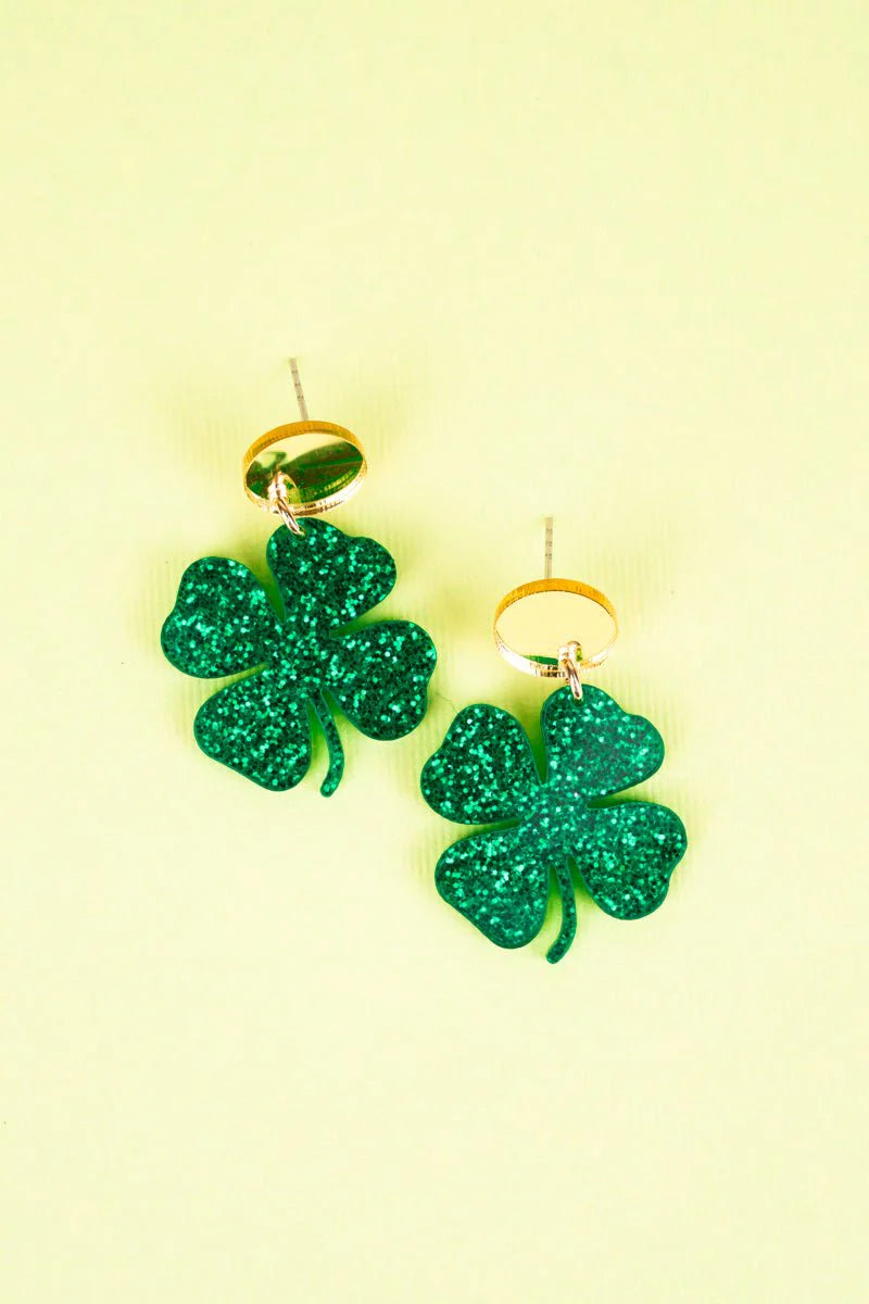 FEELING A LITTLE GEEN SHAMROCK EARRINGS - Southern Chic Magnolias, LLC