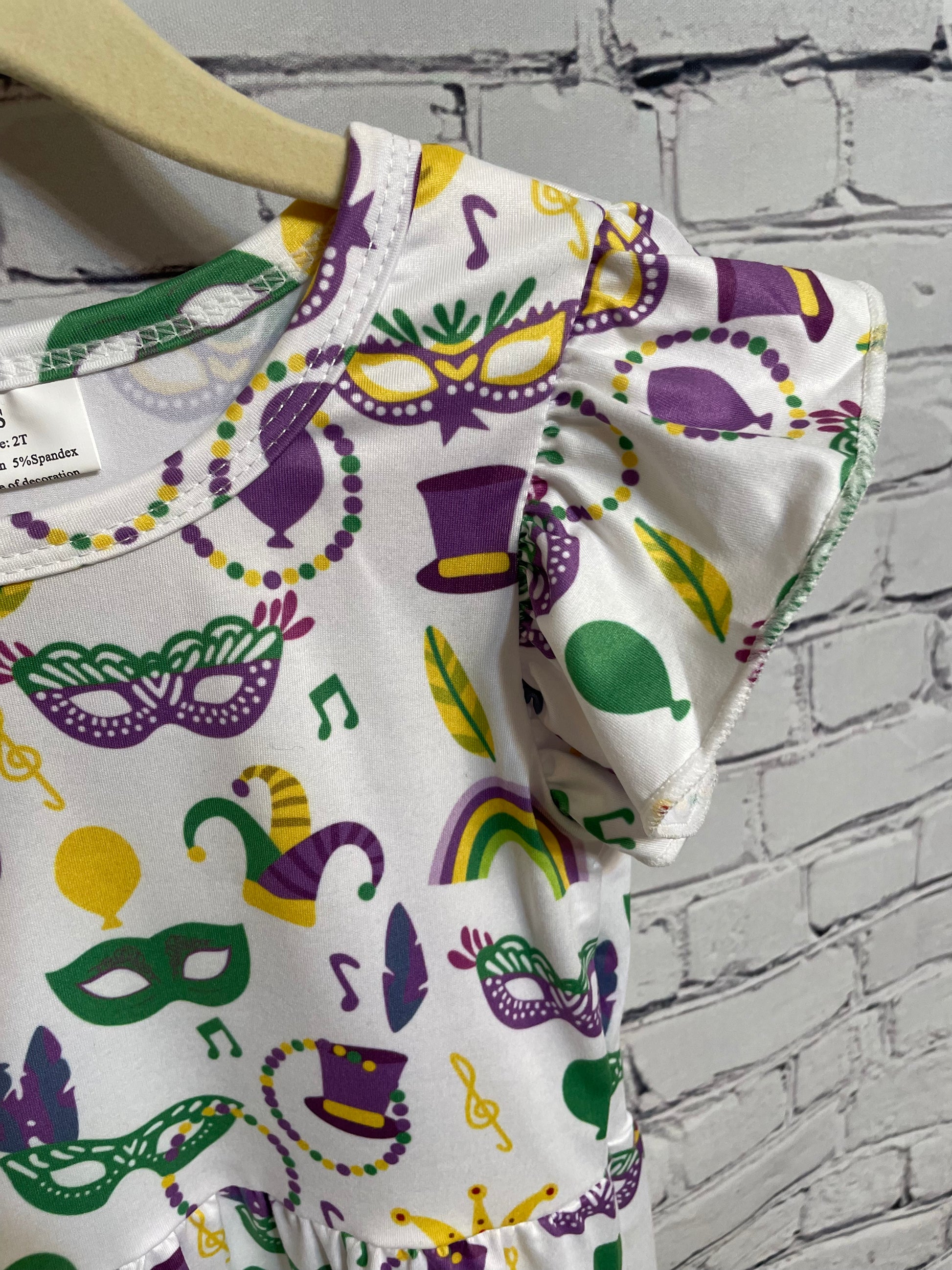 Baby Girls Mardi Gras Madness Pearl Dress - Southern Chic Magnolias, LLC