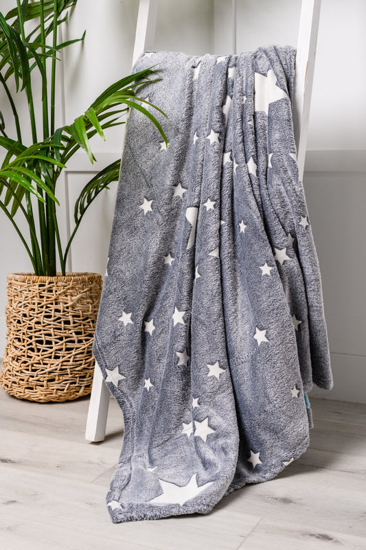 Glow in the Dark Blanket in Gray Star - Southern Chic Magnolias, LLC