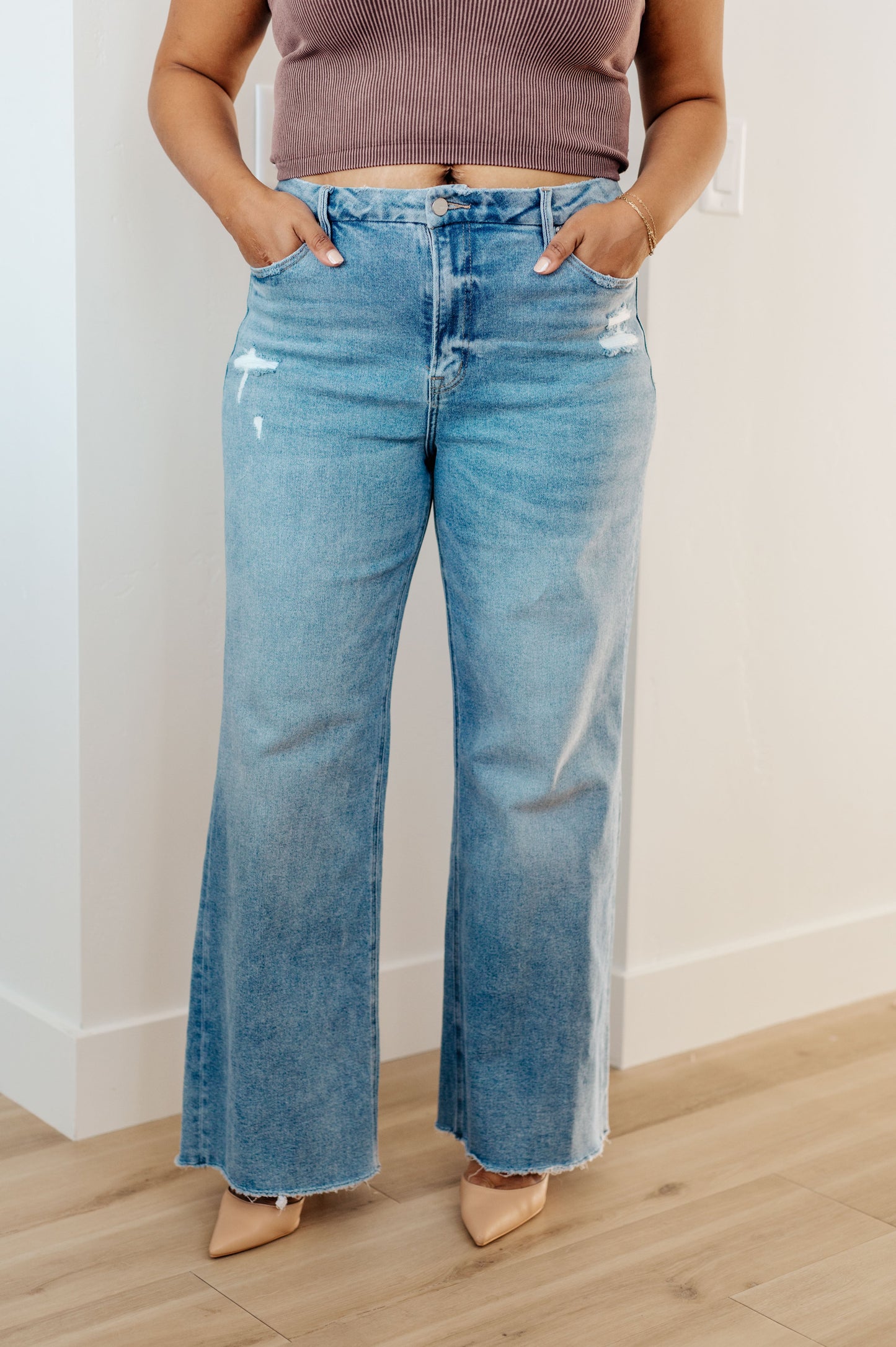 Hope High Rise Wide Leg Jeans - Southern Chic Magnolias, LLC