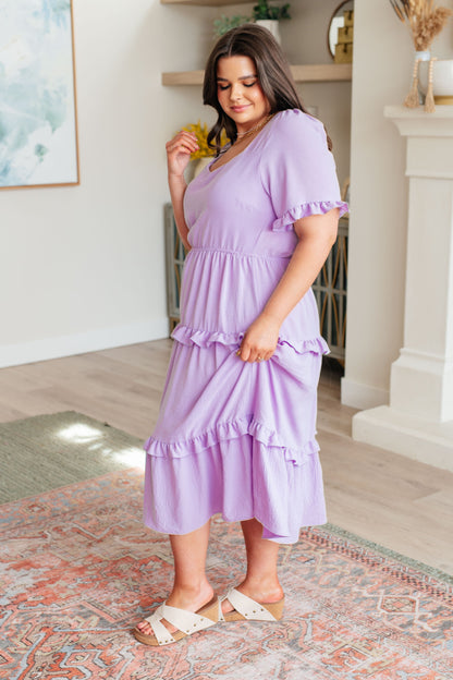 In My Carefree Era Tiered Ruffled Dress - Southern Chic Magnolias, LLC