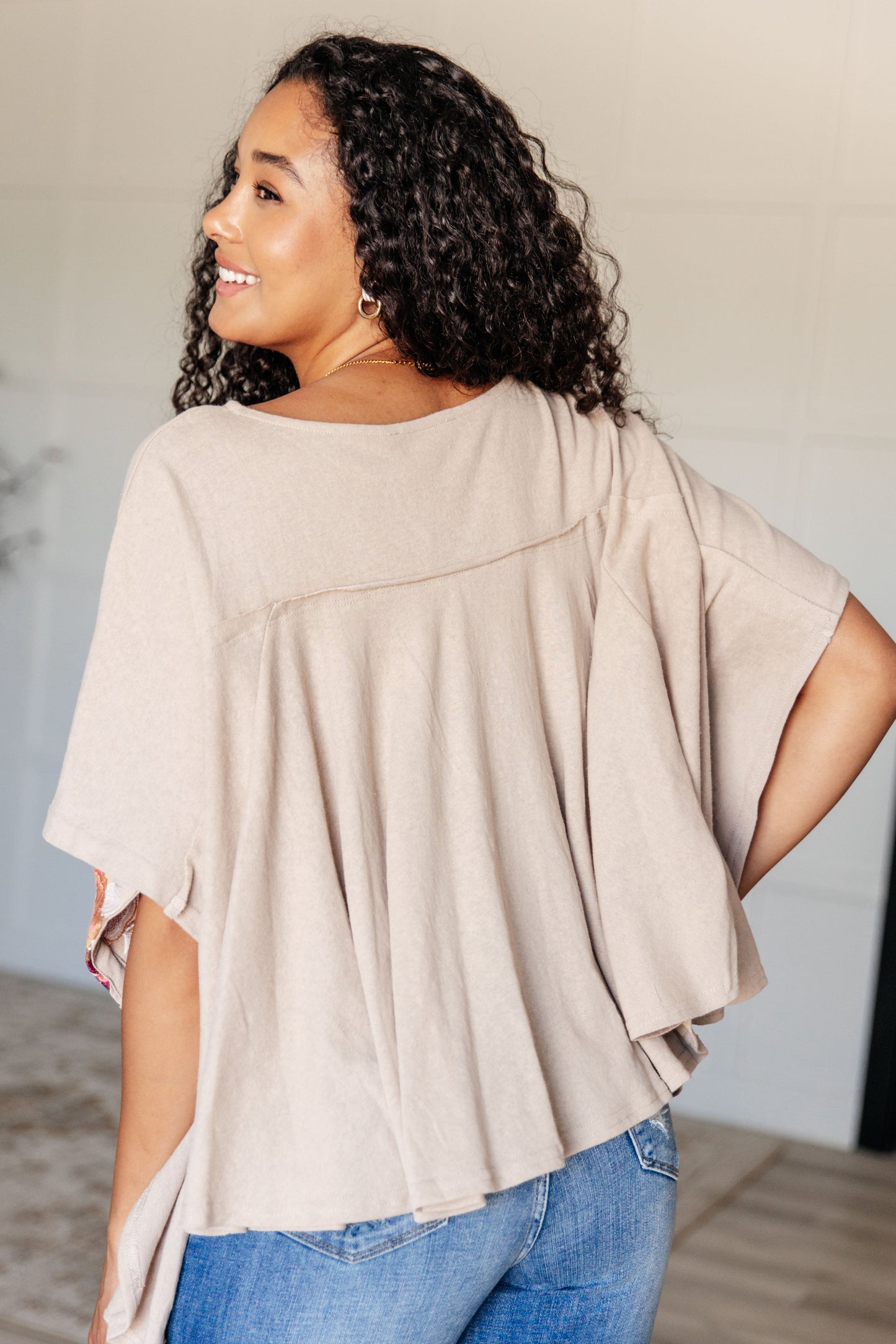 Isabel Embroidered Tunic in Mocha