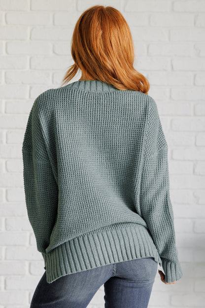 Lakeside View Drop Shoulder Sweater in Sage