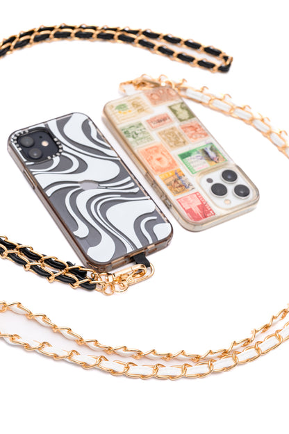 PU Leather Gold Chain Cell Phone Lanyard Set of 2 - Southern Chic Magnolias, LLC