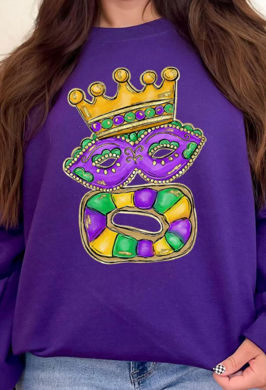 Pre-Order King Cake Queen Heavy-Weight Crew Sweatshirt